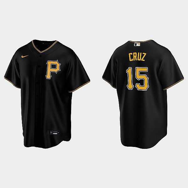 Men's Pittsburgh Pirates #15 Oneil Cruz Nike Black Alternate Team Logo Coolbase Jersey Dzhi,We sell and wholesale Men's Pittsburgh Pirates #15 Oneil Cruz Nike Black Alternate Team Logo Coolbase Jersey Dzhi on line form chian!